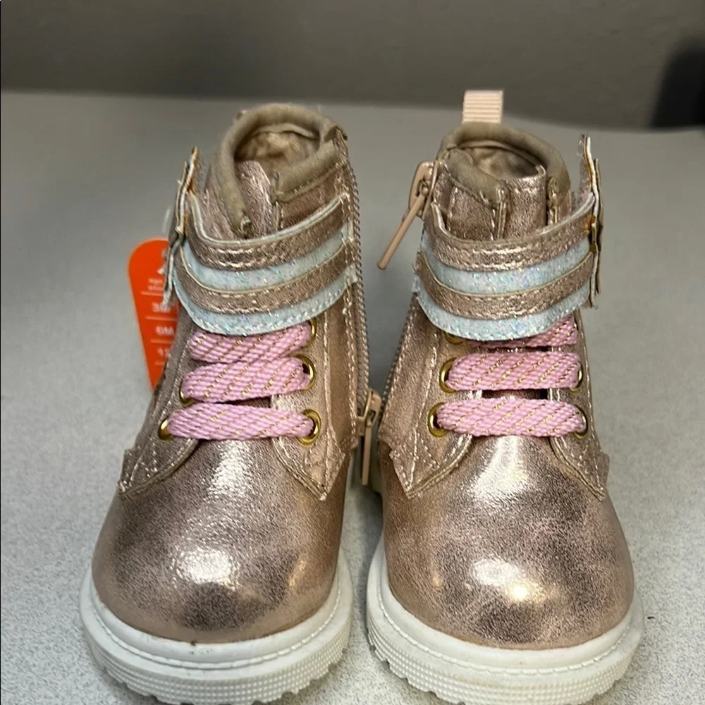 Kickers Kids' Brown Boots with White Soles